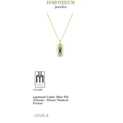 Lapislazuli Collier Silber 925 Zirkonia