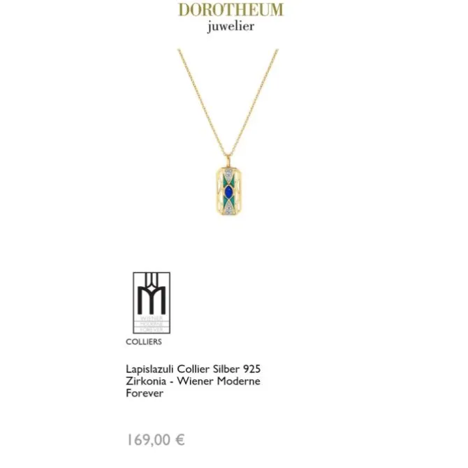 Lapislazuli Collier Silber 925 Zirkonia