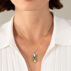 Lapislazuli Collier Silber 925 Zirkonia