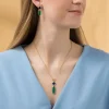 Lapislazuli Malachit Collier Silber 925 vergoldet