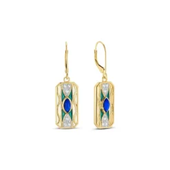 Lapislazuli Ohrhänger Silber 925 Zirkonia