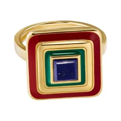 Lapislazuli Ring Silber 925 vergoldet