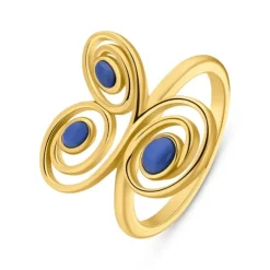 Lapislazuli Ring Silber 925 vergoldet