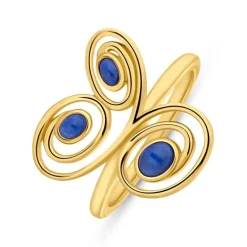 Lapislazuli Ring Silber 925 vergoldet