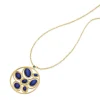 Lapislazuli Topas Collier Silber 925 vergoldet