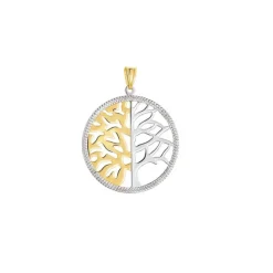 Lebensbaum Anh&auml;nger Gold 585 bicolor