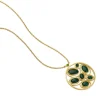 Malachit Chromdiopsid Collier Silber 925 vergoldet