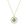 Malachit Collier Silber 925 vergoldet