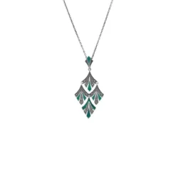 Markasit Collier Silber 925 tlw. lackiert