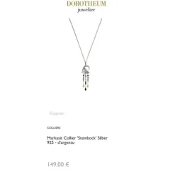 Markasit Collier "Steinbock" Silber 925