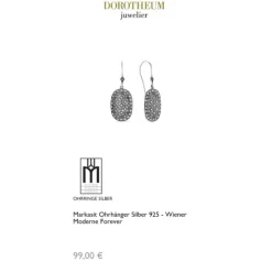 Markasit Ohrh&auml;nger Silber 925