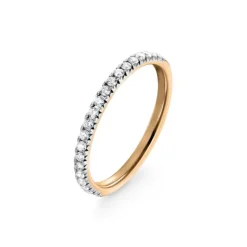 Memory Ring Ros&eacute;gold 585 "Soft Peach" Brillanten 0,25 ct.