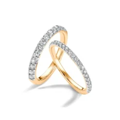 Memory Ring Ros&eacute;gold 585 "Soft Peach" Brillanten 0,50 ct.
