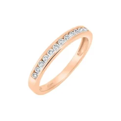 Memory Ring Ros&eacute;gold 585 Brillanten 0,25 ct.