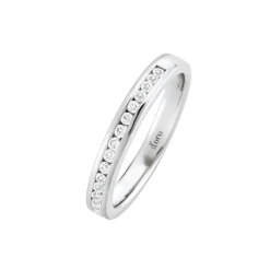 Memory Ring Wei&szlig;gold 585 Brillanten 0,25 ct.
