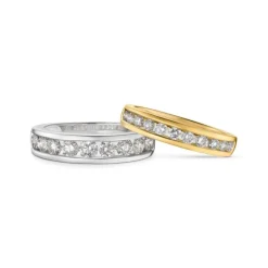 Memory Ring Wei&szlig;gold 585 Brillanten 1,00 ct.