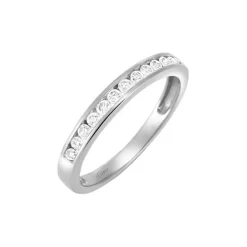 Memory Ring Wei&szlig;gold 585 Brillanten 0,25 ct.