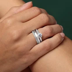 Memory Ring Wei&szlig;gold 585 Brillanten 0,39 ct.
