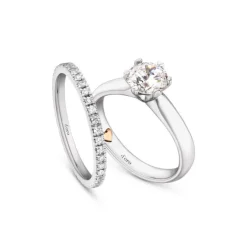 Memory Ring Wei&szlig;gold 585 Brillanten 0,39 ct.
