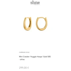 Mini Creolen "Huggie Hoops" Gold 585
