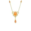 Mondstein Collier Silber 925 vergoldet