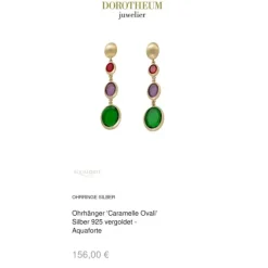 Ohrhänger "Caramelle Ovali" Silber 925 vergoldet
