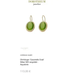 Ohrh&auml;nger "Caramelle Ovali" Silber 925 vergoldet