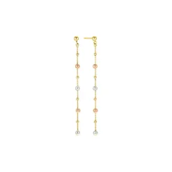 Ohrh&auml;nger "K&uuml;gelchen" Gold 585 tricolor