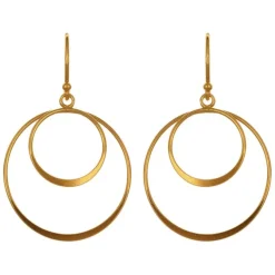 Ohrh&auml;nger "Ringe" Silber 925 vergoldet