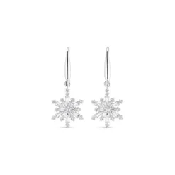 Ohrh&auml;nger "Schneeflocke" Silber 925