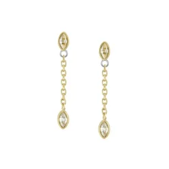 Ohrh&auml;nger "Seasonal Sparkle" Stahl Zirkonia gold ionenplattiert