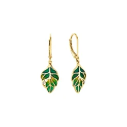Ohrringe "Blatt" Silber 925 vergoldet