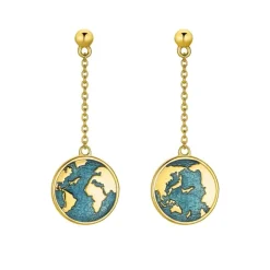 Ohrringe "Globetrotter" Silber 925 vergoldet