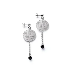Ohrringe "Kugeltanz" Silber 925 Onyx