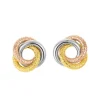 Ohrstecker Gold 585 tricolor