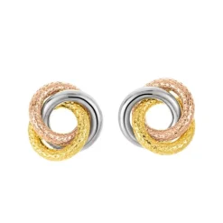 Ohrstecker Gold 585 tricolor