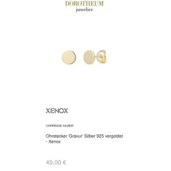 Ohrstecker "Gravur" Silber 925 vergoldet