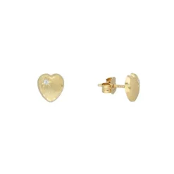 Ohrstecker "Herz" Gold 585 Zirkonia