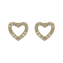 Ohrstecker "Herz" Gold 585 Zirkonia