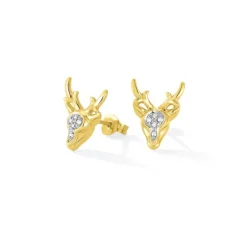 Ohrstecker "Hirsch" Gold 585 Brillanten