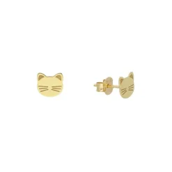 Ohrstecker "Katze" Gold 585