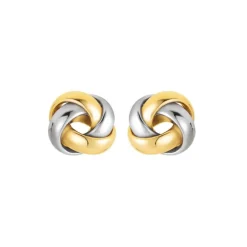 Ohrstecker "Knoten" Gold 585 bicolor