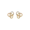 Ohrstecker "Knoten" Gold/Wei&szlig;gold/Ros&eacute;gold 585