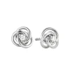 Ohrstecker "Knoten" Wei&szlig;gold 585 Brillanten 0,04 ct.