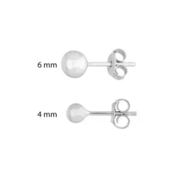 Ohrstecker "Kugel" Wei&szlig;gold 585