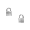 Ohrstecker "Lock" Silber 925 Imitationssteine