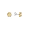 Ohrstecker "Mini Crystals" Stahl gold ionenplattiert