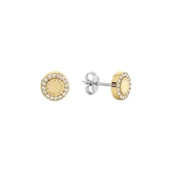 Ohrstecker "Mini Crystals" Stahl gold ionenplattiert