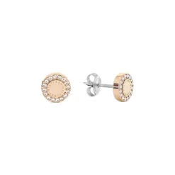Ohrstecker "Mini Crystals" Stahl ros&eacute; ionenplattiert