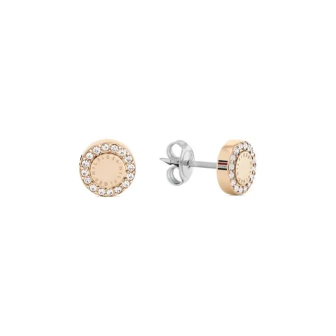Ohrstecker "Mini Crystals" Stahl rosé ionenplattiert